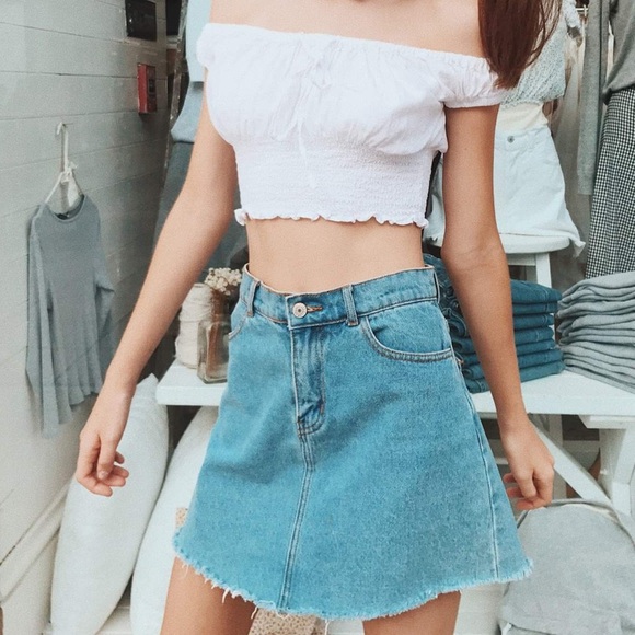 brandy melville juliette denim skirt